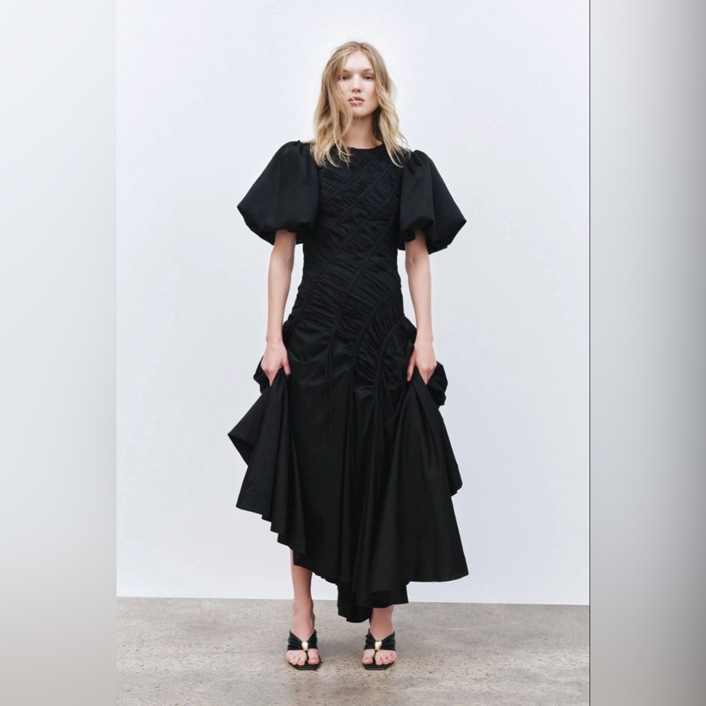 Aje Wisteria Midi Dress Black